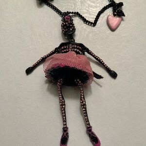 Betsey Johnson Pink Tutu Skull Pendant - 14